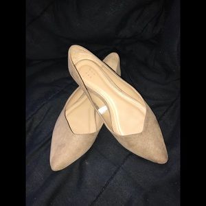 Nude Pointed Toe Flats